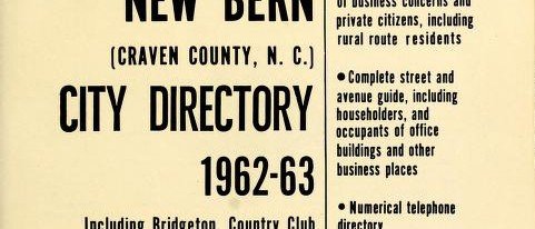 City Directories of New Bern, North Carolina 1911-1963