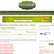 New Oklahoma Cemetery Transcriptions Added